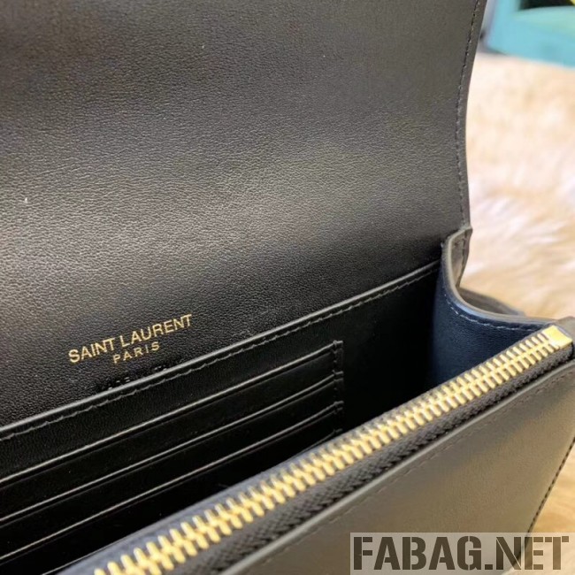 Saint Laurent Kate Belt Bag in Smooth Leather 534395 Black 2018 (JUND-9022301 )