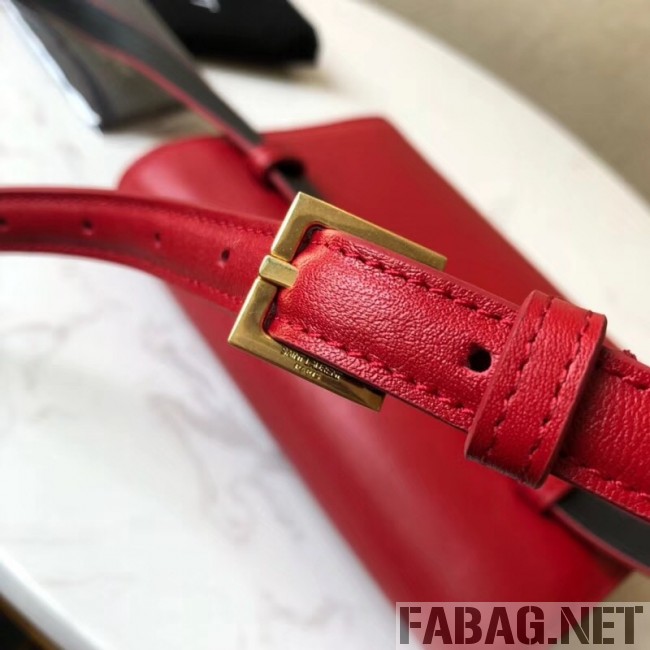 Saint Laurent Kate Belt Bag in Smooth Leather 534395 Red 2018 (JUND-9022302 )