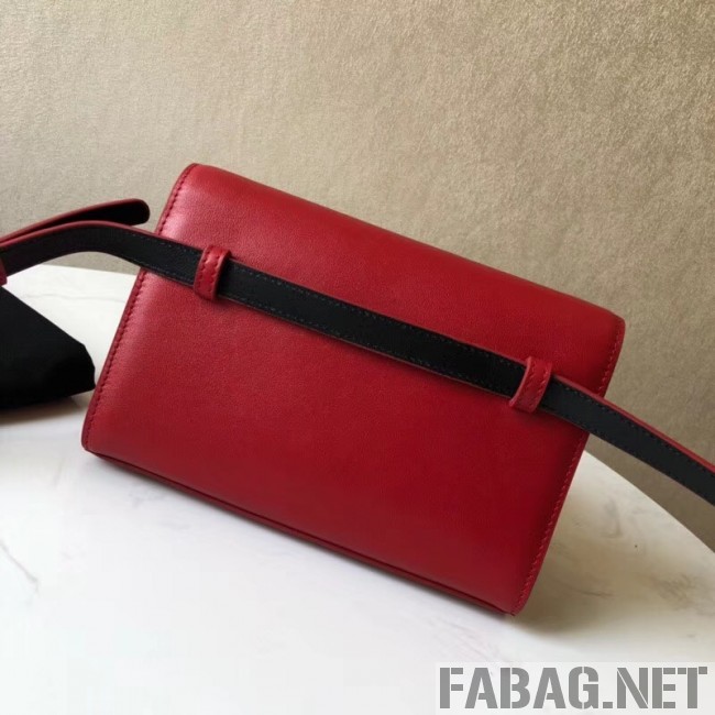 Saint Laurent Kate Belt Bag in Smooth Leather 534395 Red 2018 (JUND-9022302 )