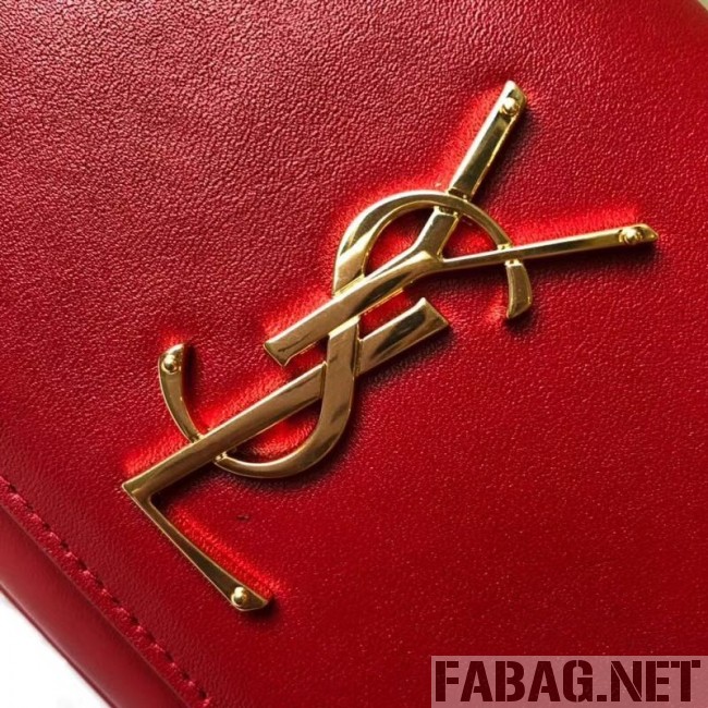 Saint Laurent Kate Belt Bag in Smooth Leather 534395 Red 2018 (JUND-9022302 )