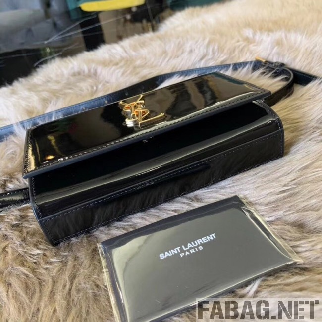 Saint Laurent Kate Belt Bag in Patent Leather 534395 Black 2018 (JUND-9022303 )