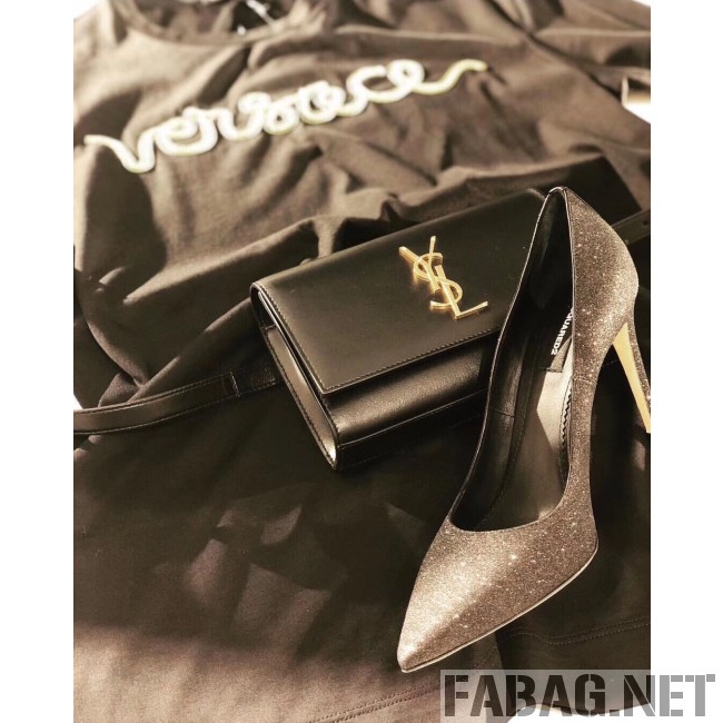 Saint Laurent Kate Belt Bag in Patent Leather 534395 Black 2018 (JUND-9022303 )