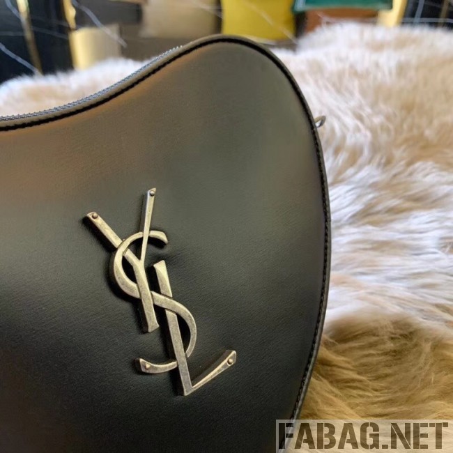 Saint Laurent Monogram Heart Cross Body Bag in Smooth Leather 540694 Black 2018 (JUND-9022309 )
