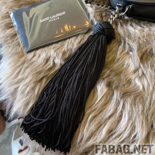 Saint Laurent Monogram Heart Cross Body Bag in Smooth Leather 540694 Black 2018 (JUND-9022309 )