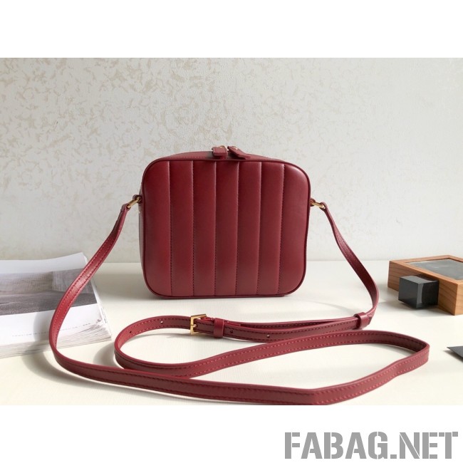 Saint Laurent Vicky Camera Bag in Matelasse Lambskin 555052 Red 2018 (KTS-9022311 )
