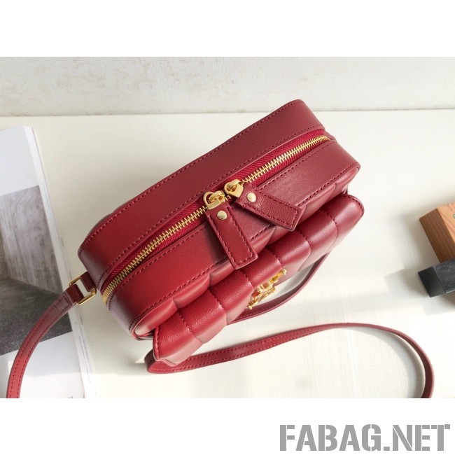 Saint Laurent Vicky Camera Bag in Matelasse Lambskin 555052 Red 2018 (KTS-9022311 )