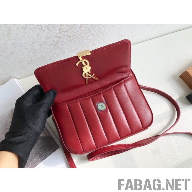 Saint Laurent Vicky Camera Bag in Matelasse Lambskin 555052 Red 2018 (KTS-9022311 )