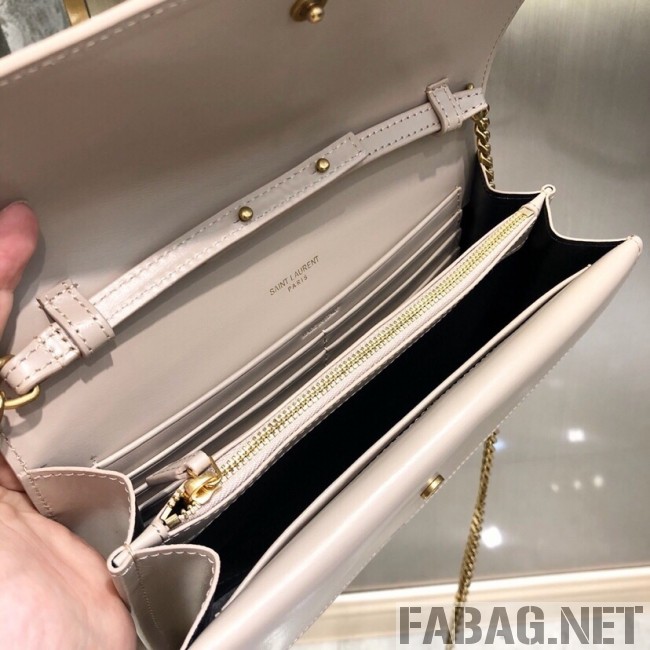 Saint Laurent Sulpice Chain Wallet in Smooth Leather 554763 Light Pink 2019 (YDP-9022831 )