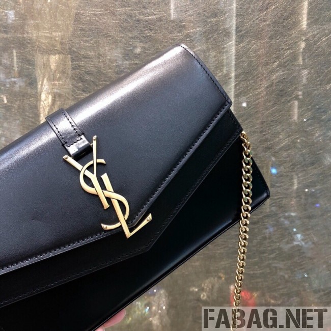 Saint Laurent Sulpice Chain Wallet in Smooth Leather 554763 Black 2019 (YDP-9022832 )