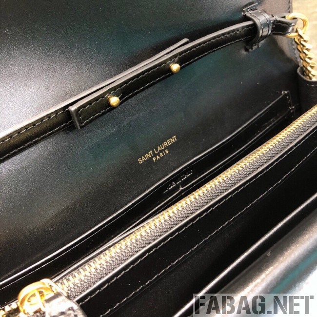 Saint Laurent Sulpice Chain Wallet in Smooth Leather 554763 Black 2019 (YDP-9022832 )
