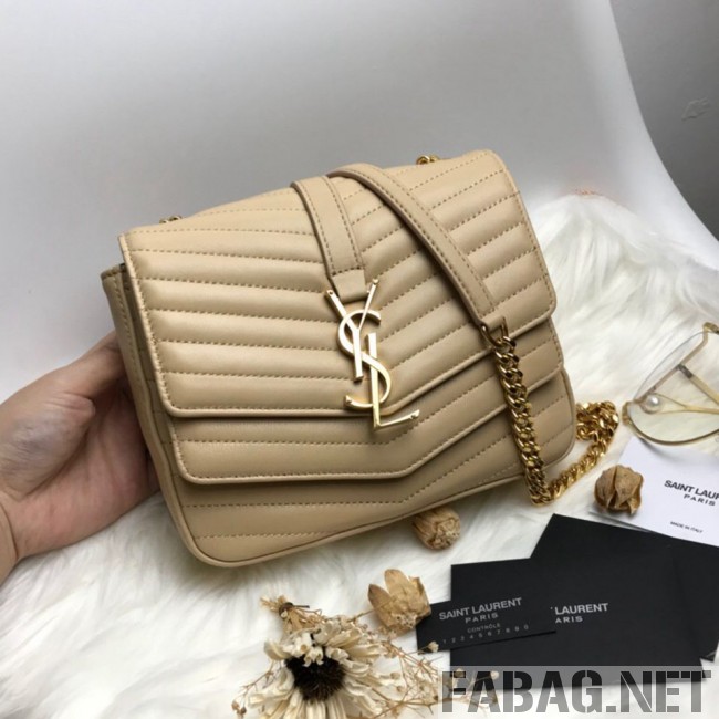 Saint Laurent Sulpice Small in Matelasse Lambskin 532662 Beige 2019 (KTS-9030716 )