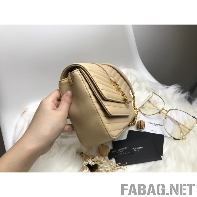 Saint Laurent Sulpice Small in Matelasse Lambskin 532662 Beige 2019 (KTS-9030716 )