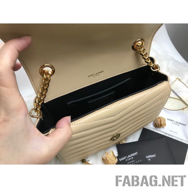 Saint Laurent Sulpice Small in Matelasse Lambskin 532662 Beige 2019 (KTS-9030716 )