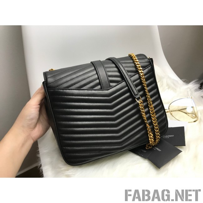 Saint Laurent Sulpice Medium in Matelasse Lambskin 532652 Black 2019 (KTS-9030715 )