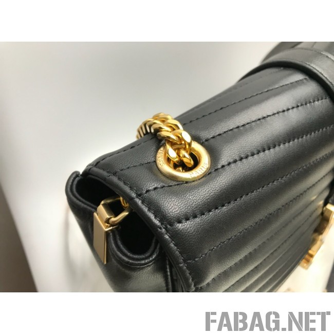 Saint Laurent Sulpice Medium in Matelasse Lambskin 532652 Black 2019 (KTS-9030715 )