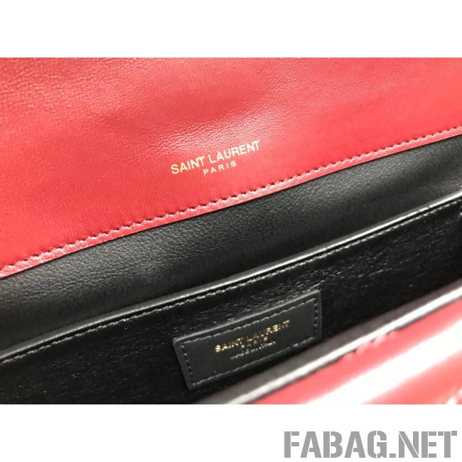 Saint Laurent Sulpice Medium in Matelasse Lambskin 532652 Burgundy 2019 (KTS-9030719 )