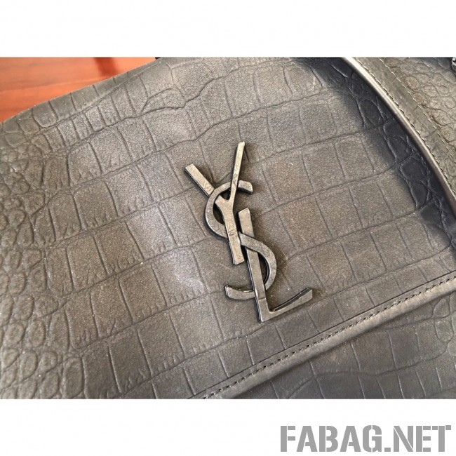 Saint Laurent Medium Niki Chain Bag in Matte Crocodile Leather 498894 Black 2019 (KTS-9031606 )