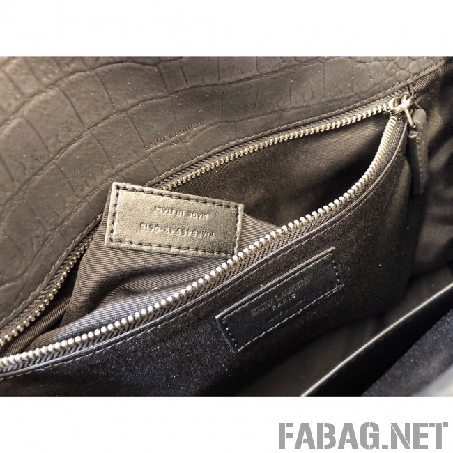 Saint Laurent Medium Niki Chain Bag in Matte Crocodile Leather 498894 Black 2019 (KTS-9031606 )