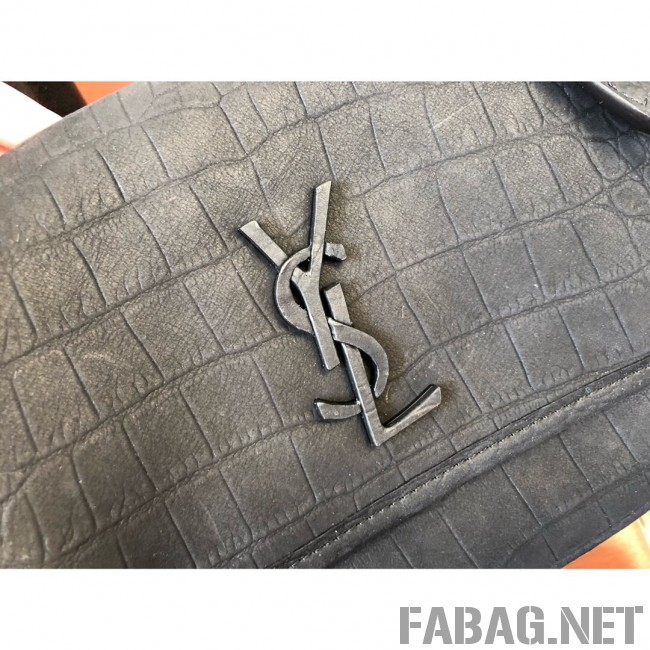 Saint Laurent Niki Baby Chain Bag in Matte Crocodile Leather 533037 Black 2019 (KTS-9031607 )