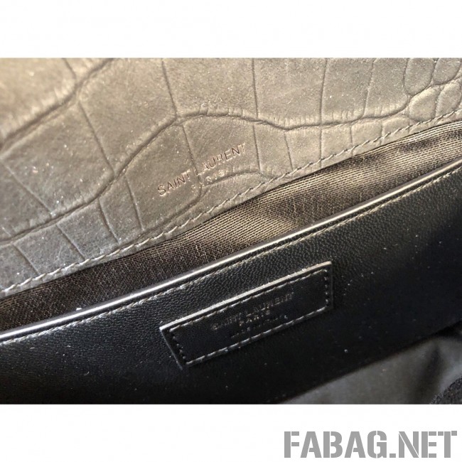 Saint Laurent Niki Baby Chain Bag in Matte Crocodile Leather 533037 Black 2019 (KTS-9031607 )