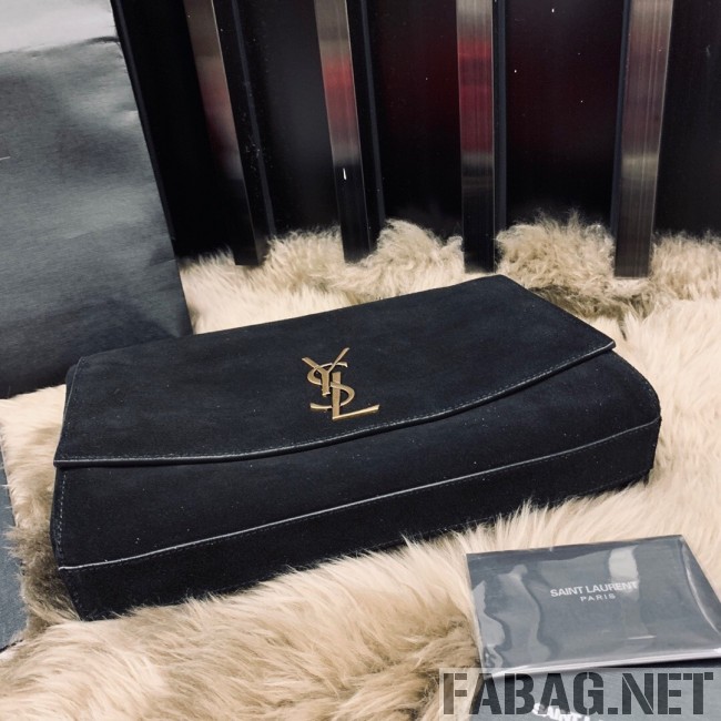 Saint Laurent Medium Reversible Kate in Suede and Smooth Leather 553804 Black 2019 (JUND-9031901 )