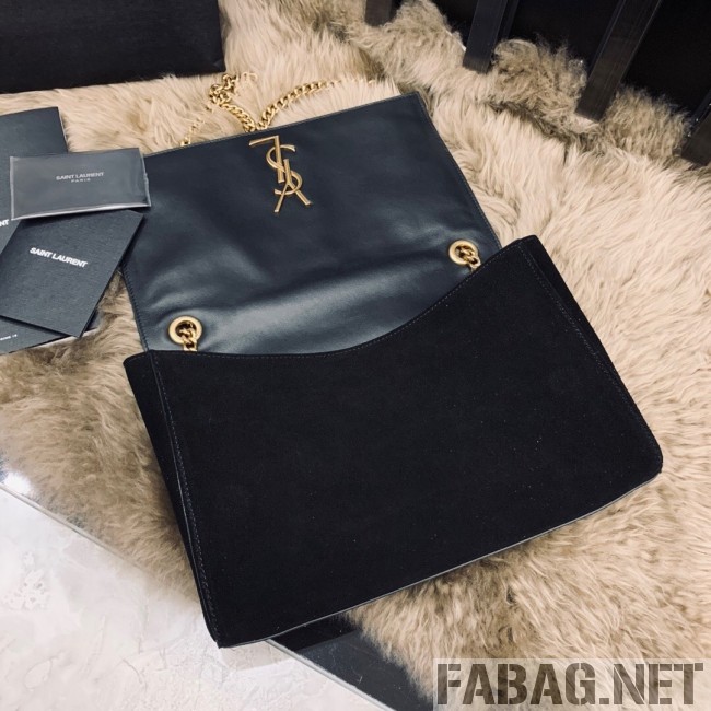 Saint Laurent Medium Reversible Kate in Suede and Smooth Leather 553804 Black 2019 (JUND-9031901 )