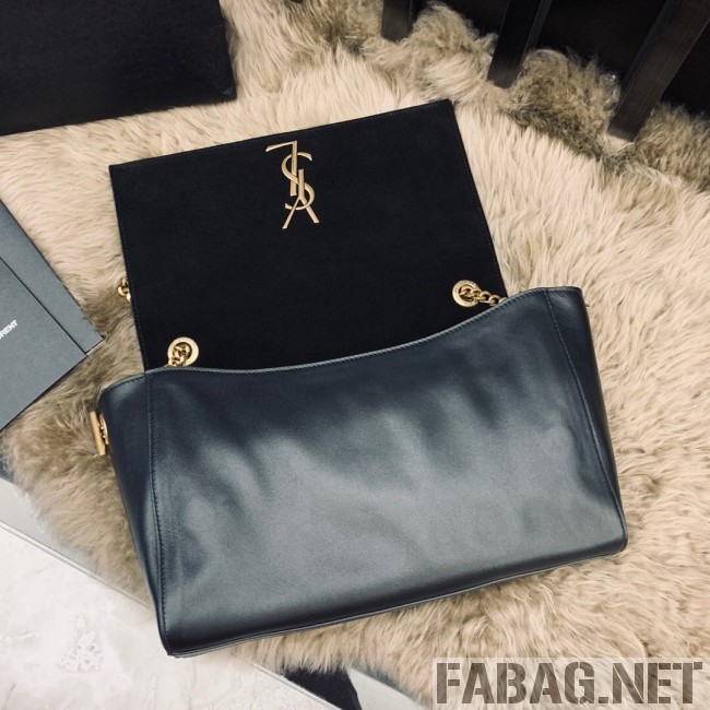 Saint Laurent Medium Reversible Kate in Suede and Smooth Leather 553804 Black 2019 (JUND-9031901 )