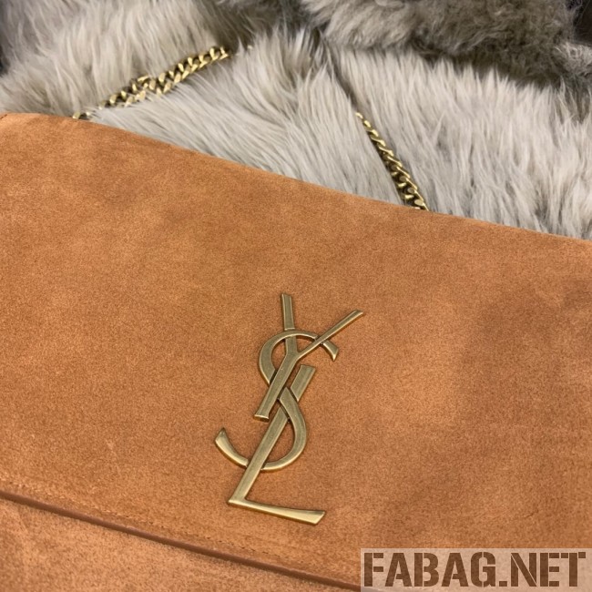Saint Laurent Medium Reversible Kate in Suede and Smooth Leather 553804 Camel 2019 (JUND-9031902 )
