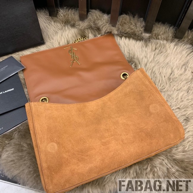 Saint Laurent Medium Reversible Kate in Suede and Smooth Leather 553804 Camel 2019 (JUND-9031902 )