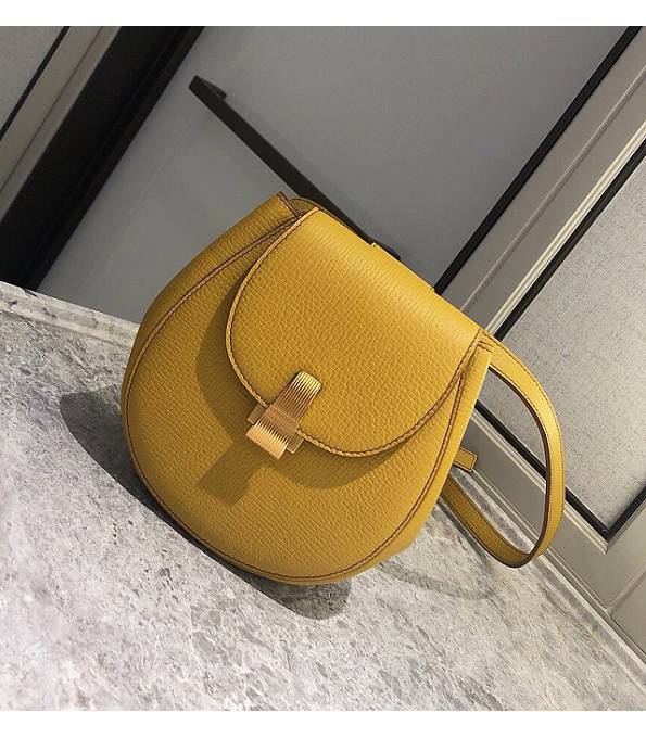 Bottega Veneta Yellow Original Real Leather Rounded Belt Bag