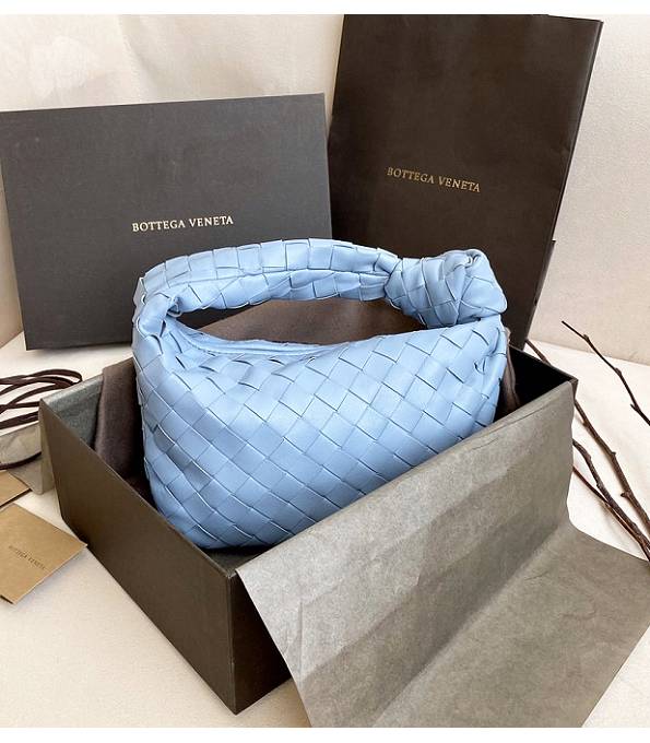 Bottega Veneta Jodie Sky Blue Original Weave Leather Mini Hobo Bag