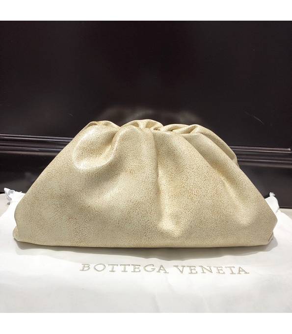 Bottega Veneta Cloud Apricot Original Marble Texture Real Leather Pouch