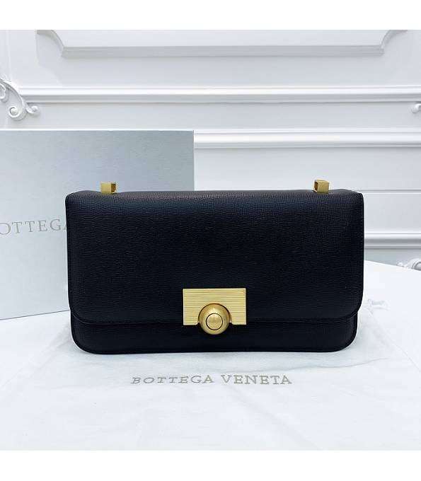 Bottega Veneta Black Original Palm Veins Real Leather Golden Metal Classic Shoulder Bag