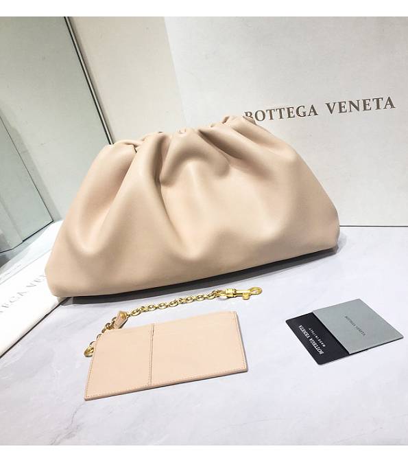 Bottega Veneta Cloud Apricot Original Lambskin Lambskin Leather Pouch