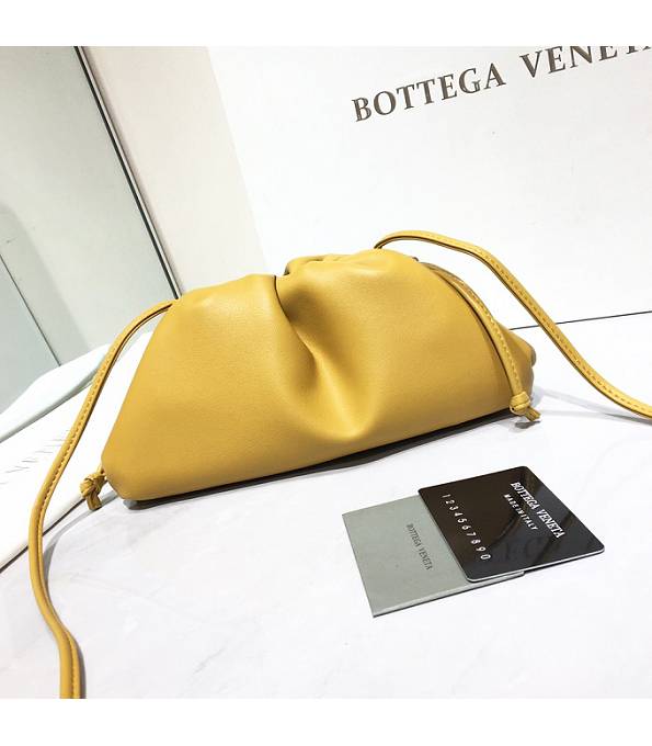 Bottega Veneta Cloud Yellow Original Lambskin Leather Mini Pouch