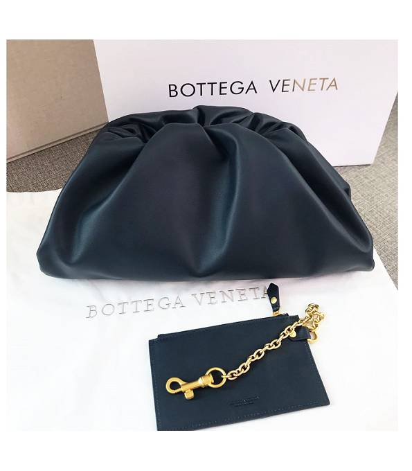 Bottega Veneta Cloud Dark Blue Original Lambskin Lambskin Leather Pouch