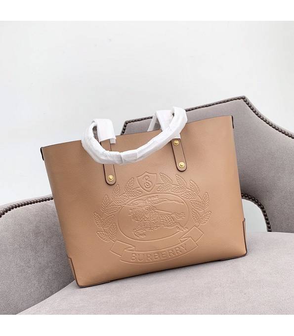 Burberry Original Calfskin Vintage Shopping Bag Apricot