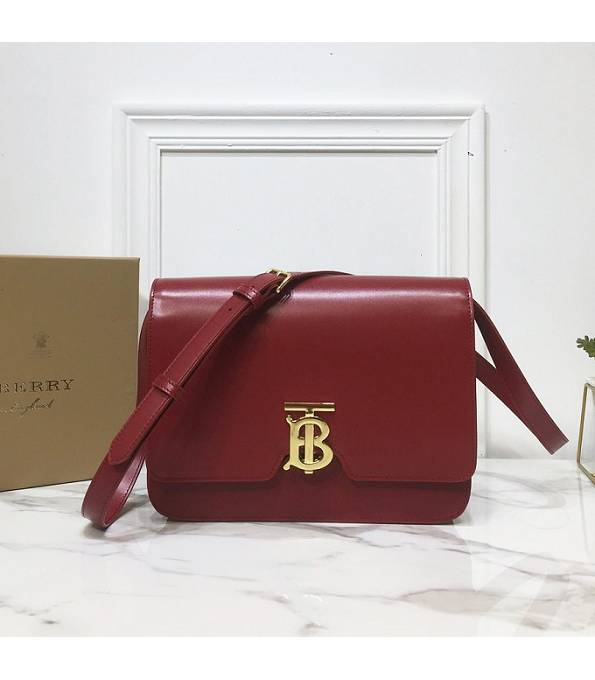 Burberry Red Original Smooth Leather Medium Cross Body Bag