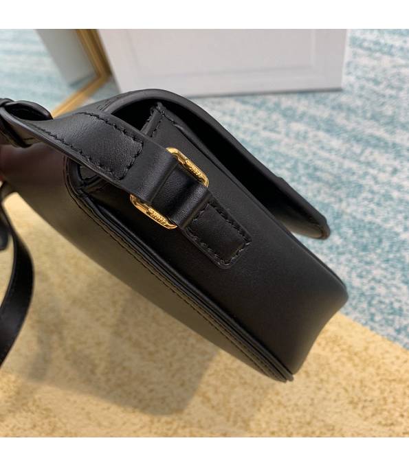 Celine Horsebit Black Original Plain Veins Leather Medium Chain Maillon Triomphe Bag
