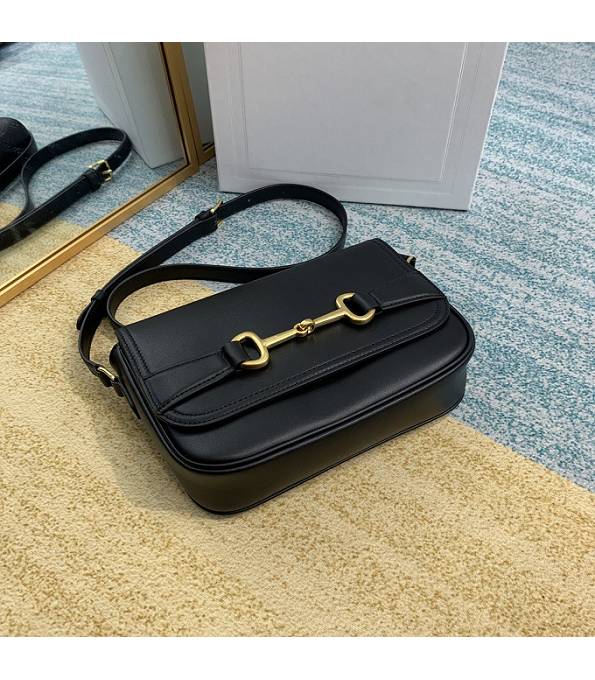 Celine Horsebit Black Original Plain Veins Leather Medium Chain Maillon Triomphe Bag