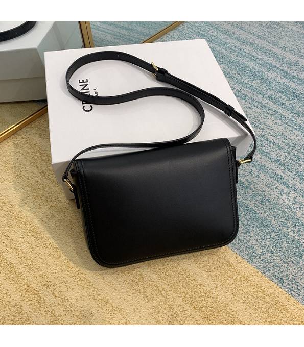 Celine Horsebit Black Original Plain Veins Leather Medium Chain Maillon Triomphe Bag