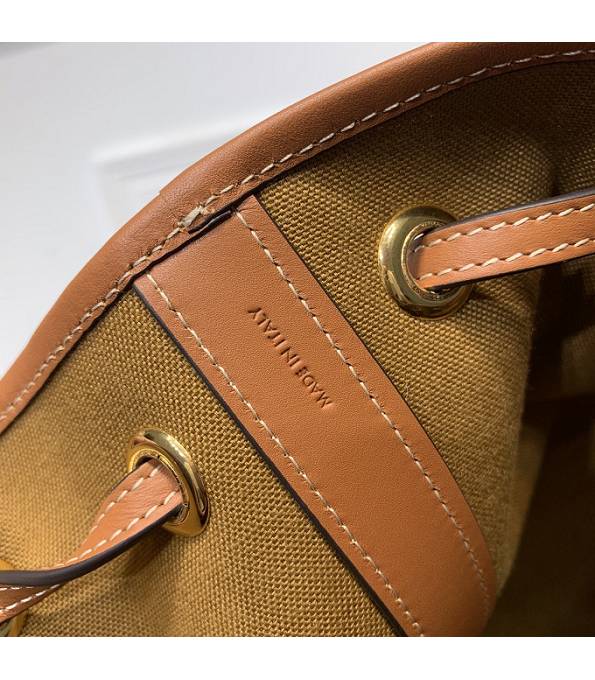 Celine Triomphe Canvas With Brown Original Leather Large Bucket Bag