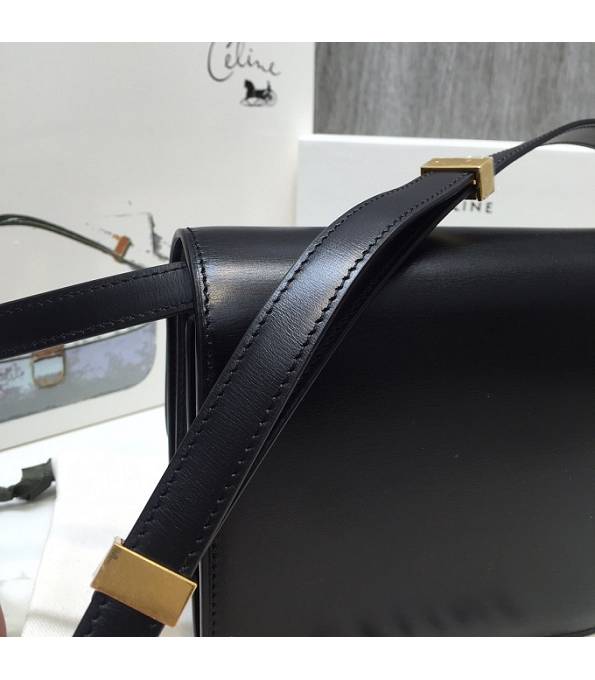 Celine Black Original Plain Veins Leather Small Classic Box Bag