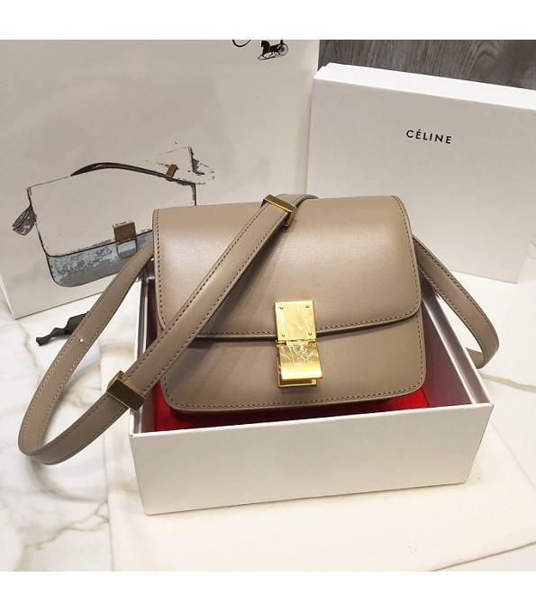 Celine Apricot Original Plain Veins Leather Small Classic Box Bag