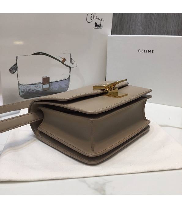 Celine Apricot Original Plain Veins Leather Small Classic Box Bag