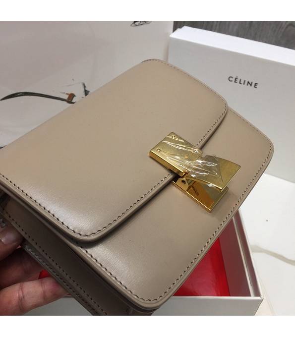 Celine Apricot Original Plain Veins Leather Small Classic Box Bag