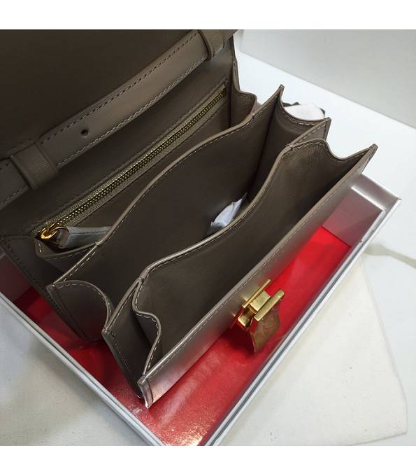 Celine Apricot Original Plain Veins Leather Small Classic Box Bag