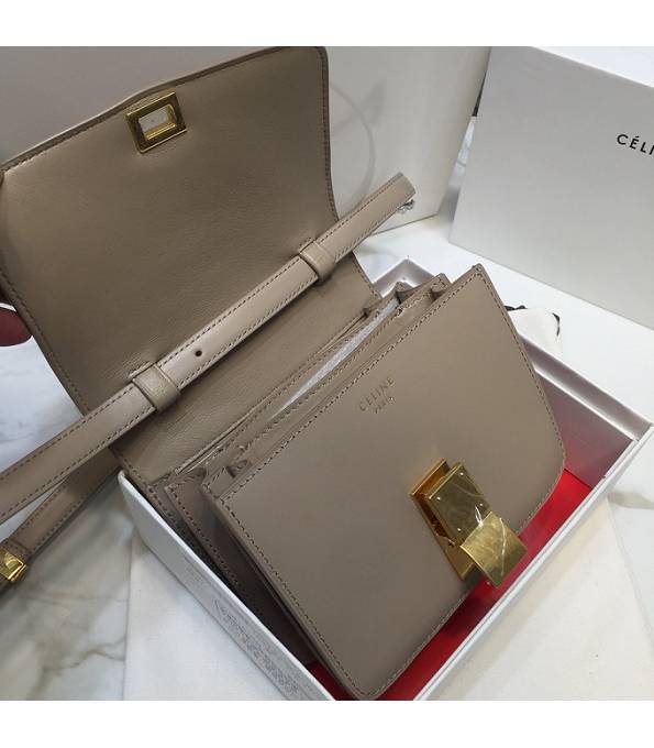 Celine Apricot Original Plain Veins Leather Small Classic Box Bag