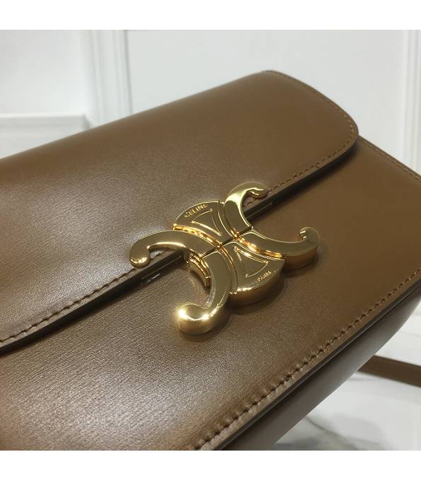 Celine Khaki Original Triomphe Box Leather 18cm Shoulder Bag