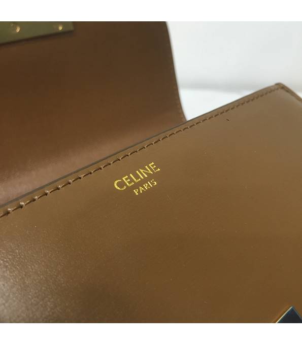 Celine Khaki Original Triomphe Box Leather 18cm Shoulder Bag